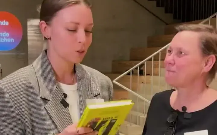 Video still from Manja’s on-camera interview with Dr. Frauke Fischer